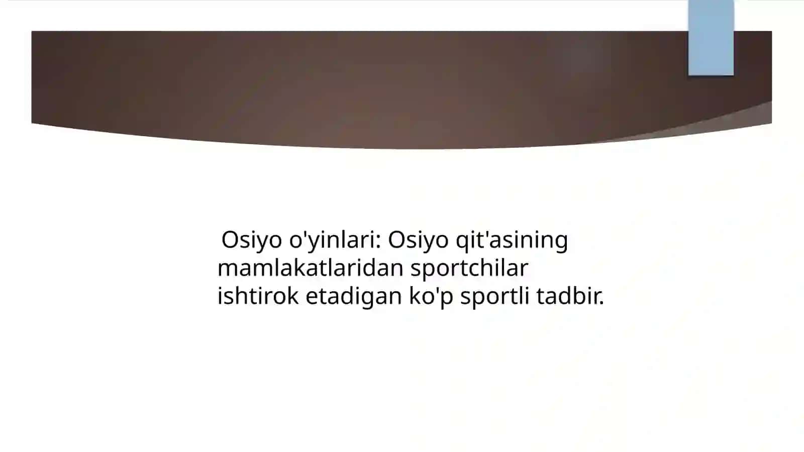 Kontinental va Regional O'yinlar 4