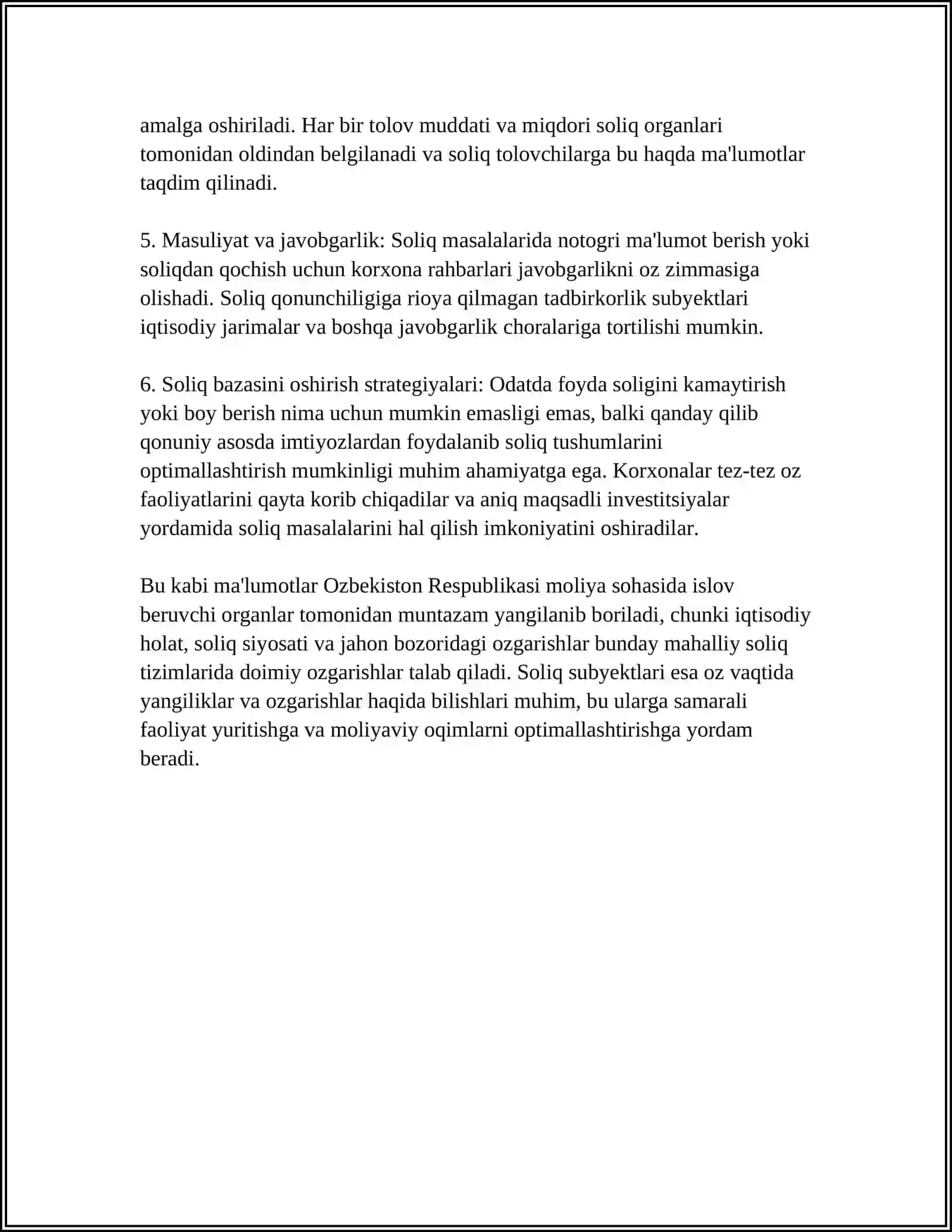 FOYDA SOLIG'I TUSHUNCHASI 4
