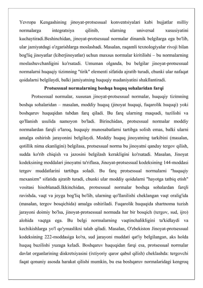 Jinoyat-protsessual norma tuzilishi va turlari 4
