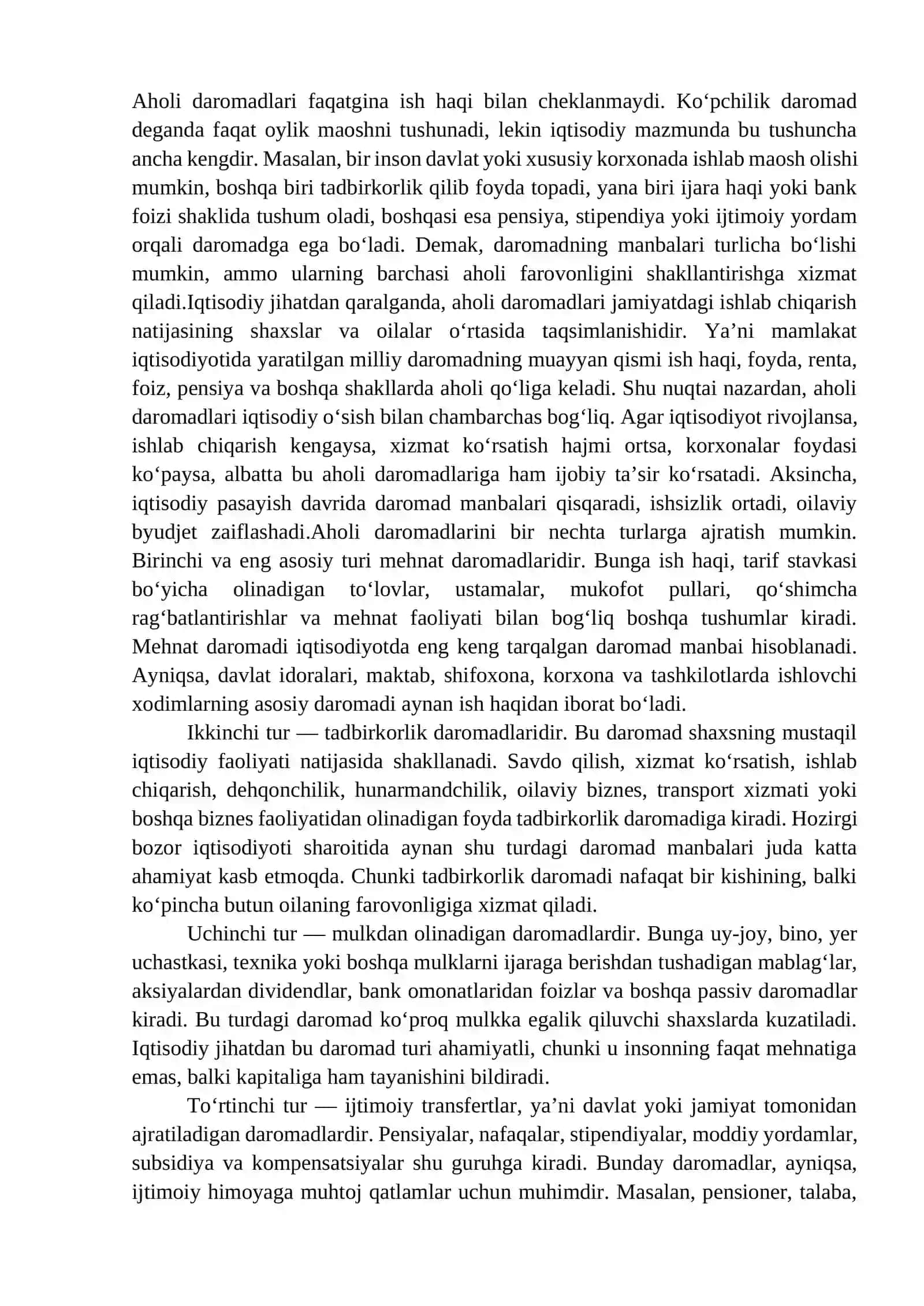 Aholi daromadlarini oshirish yoʻllari 4