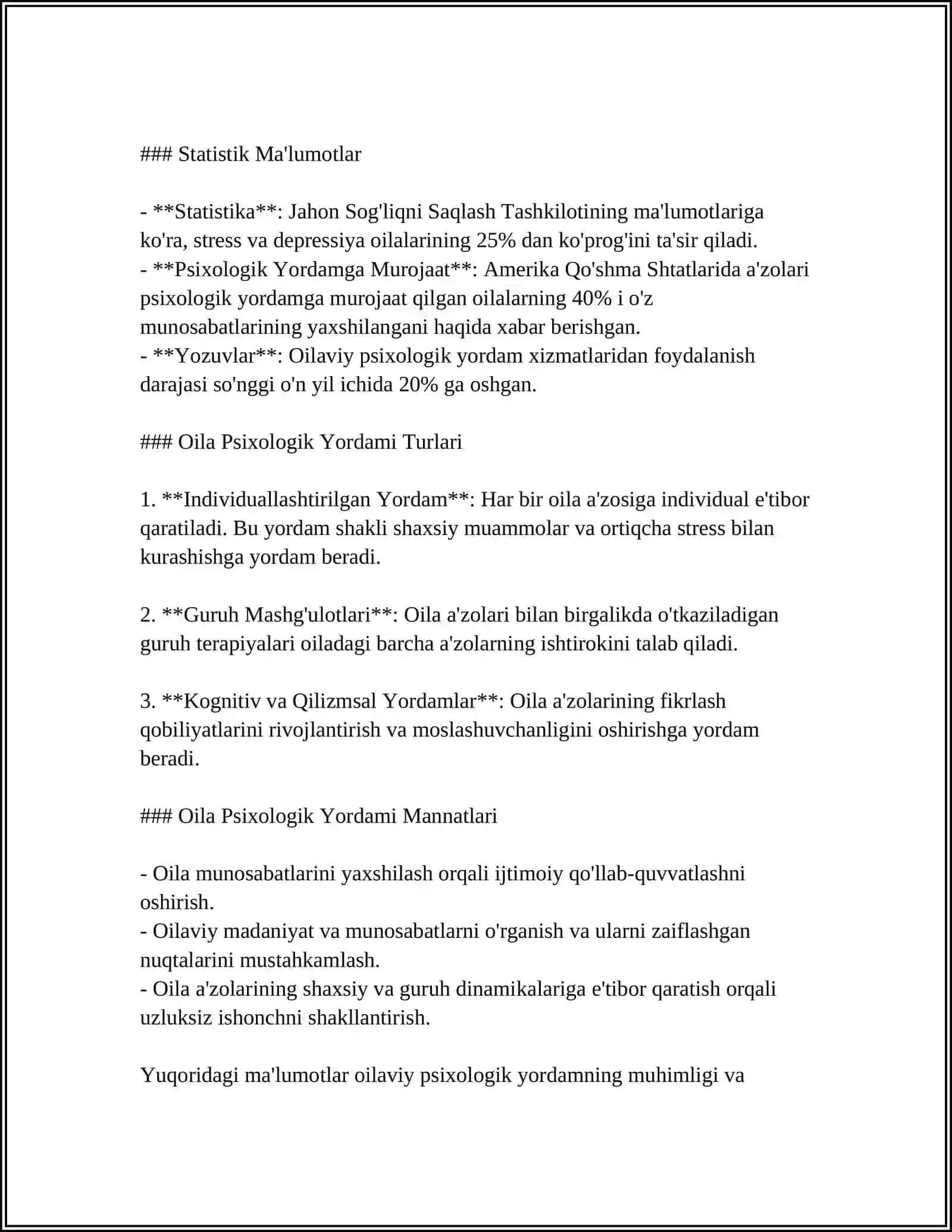MUSTAQIL ISH Mavzu: OILAGA IJTIMOIY PEDAGOGIK YORDAM SHAKILLLAR 4