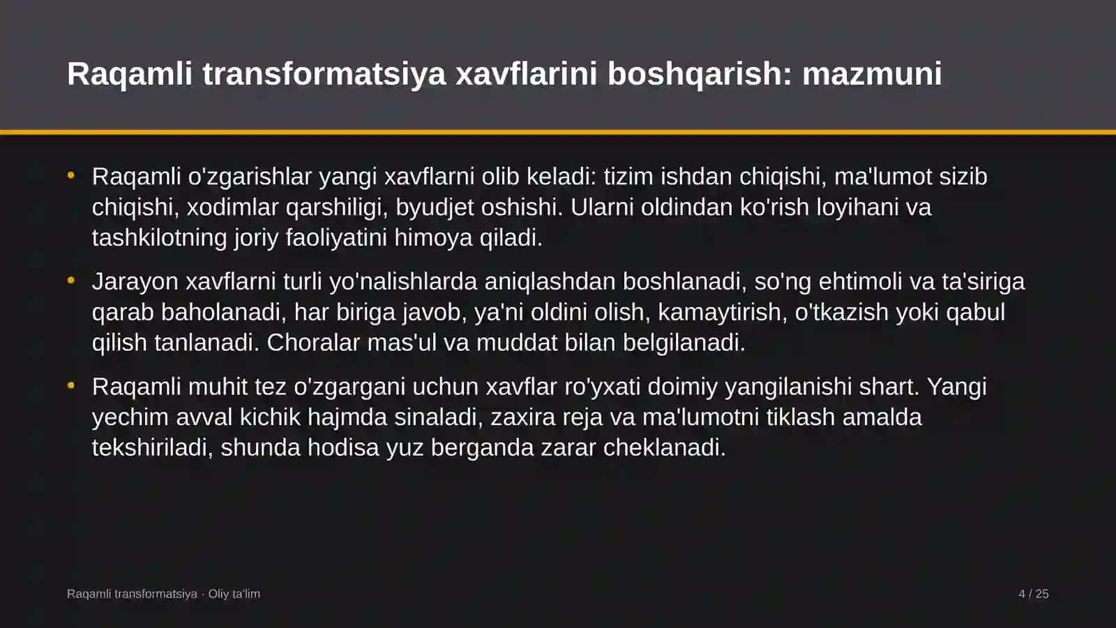 Prezident maktablarida raqamli transformatsiya xavflarini boshqarish 4