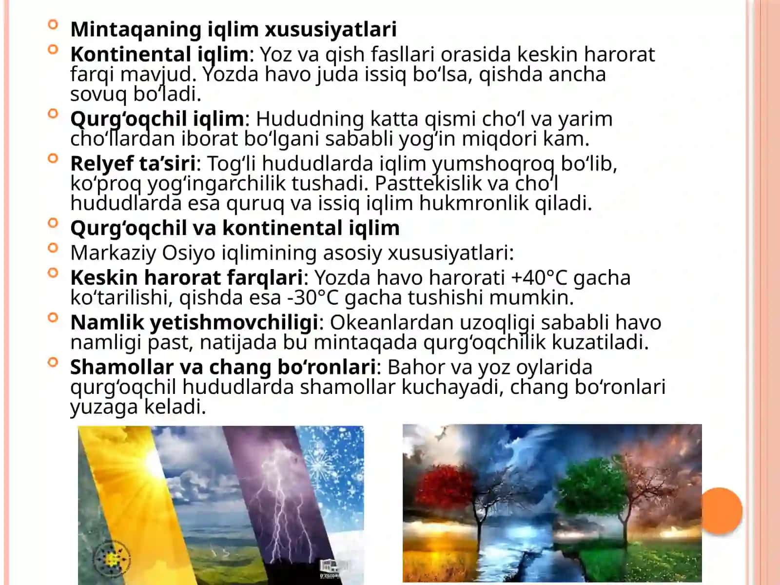 Markaziy osiyoning tabiiy sharoti va tabiiy resurslari 4
