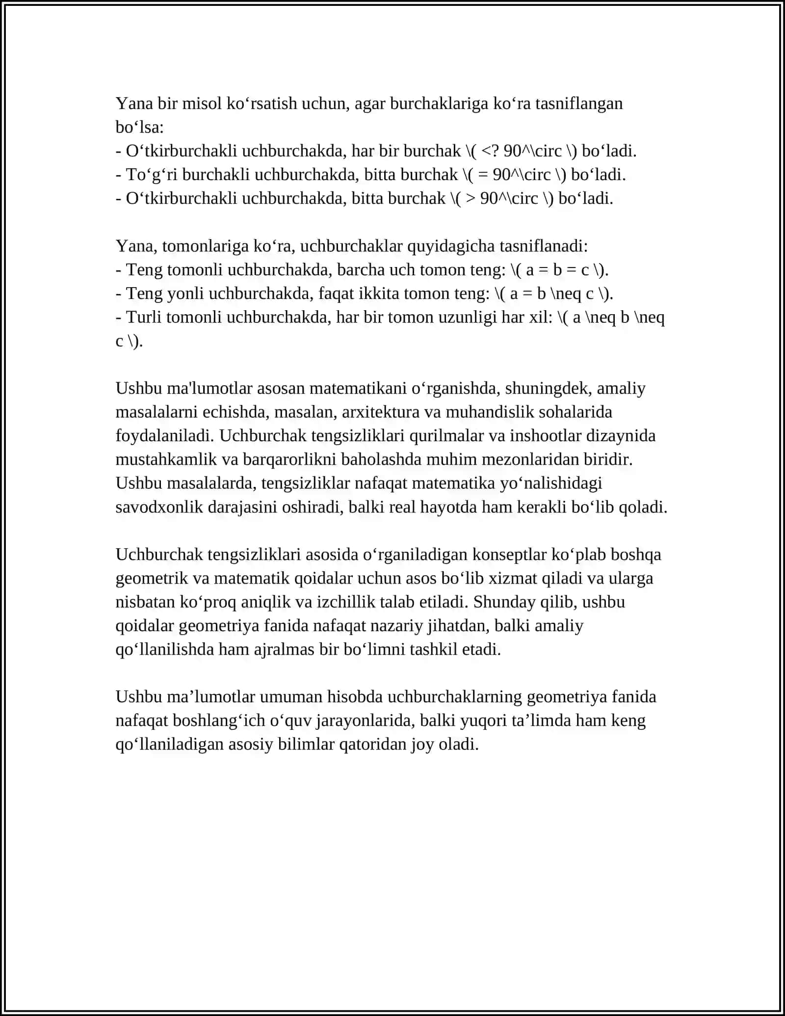 GEOMETRIK TENGSIZLIKLAR 4