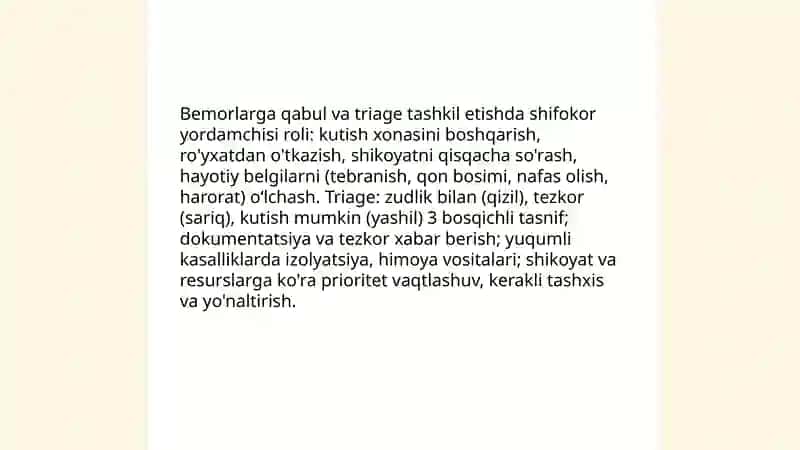Shifokor yordamchisi Ergasheva Sevinch 4