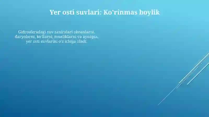 Yer sharining suv zahiralari 4