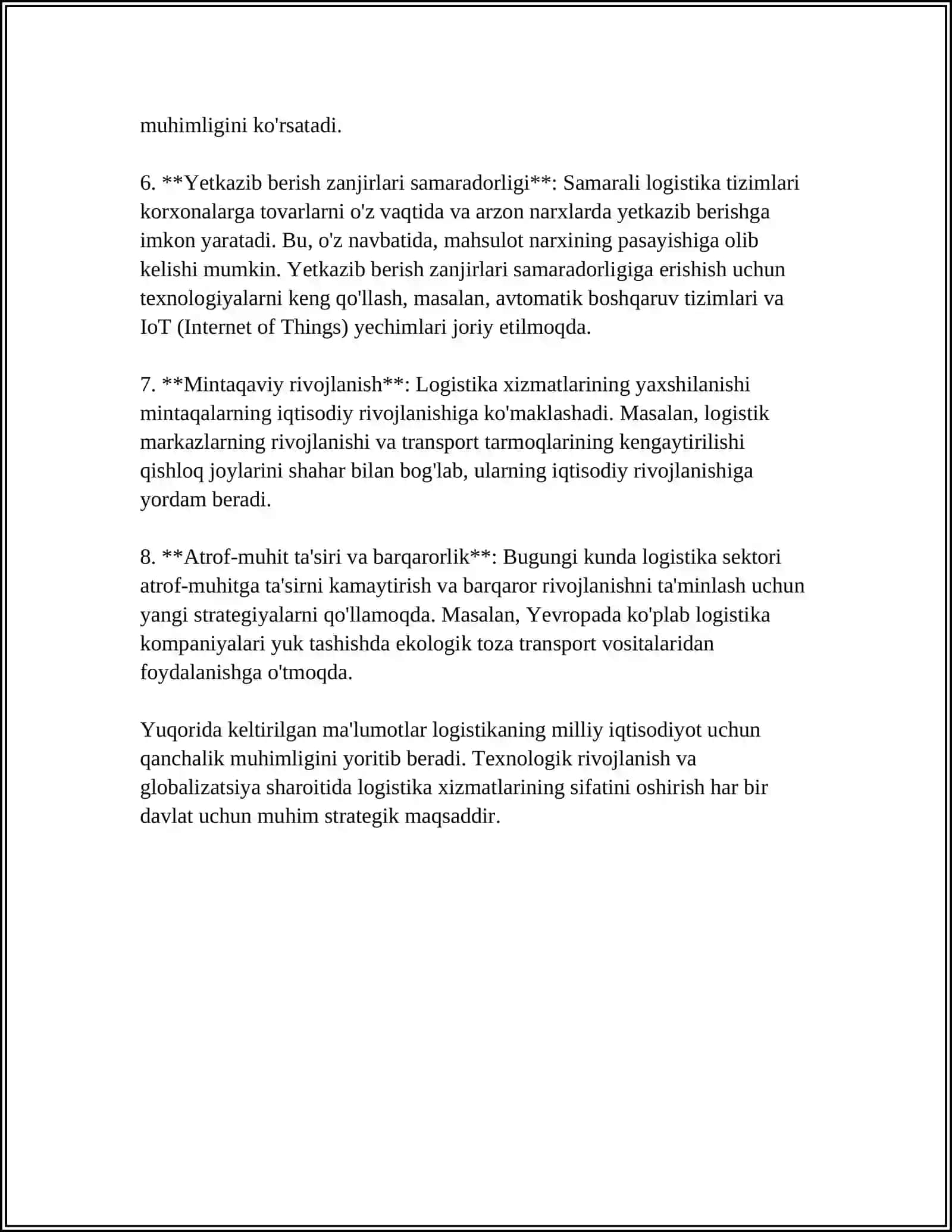 IMPORTANCE OF LOGISTICS 4