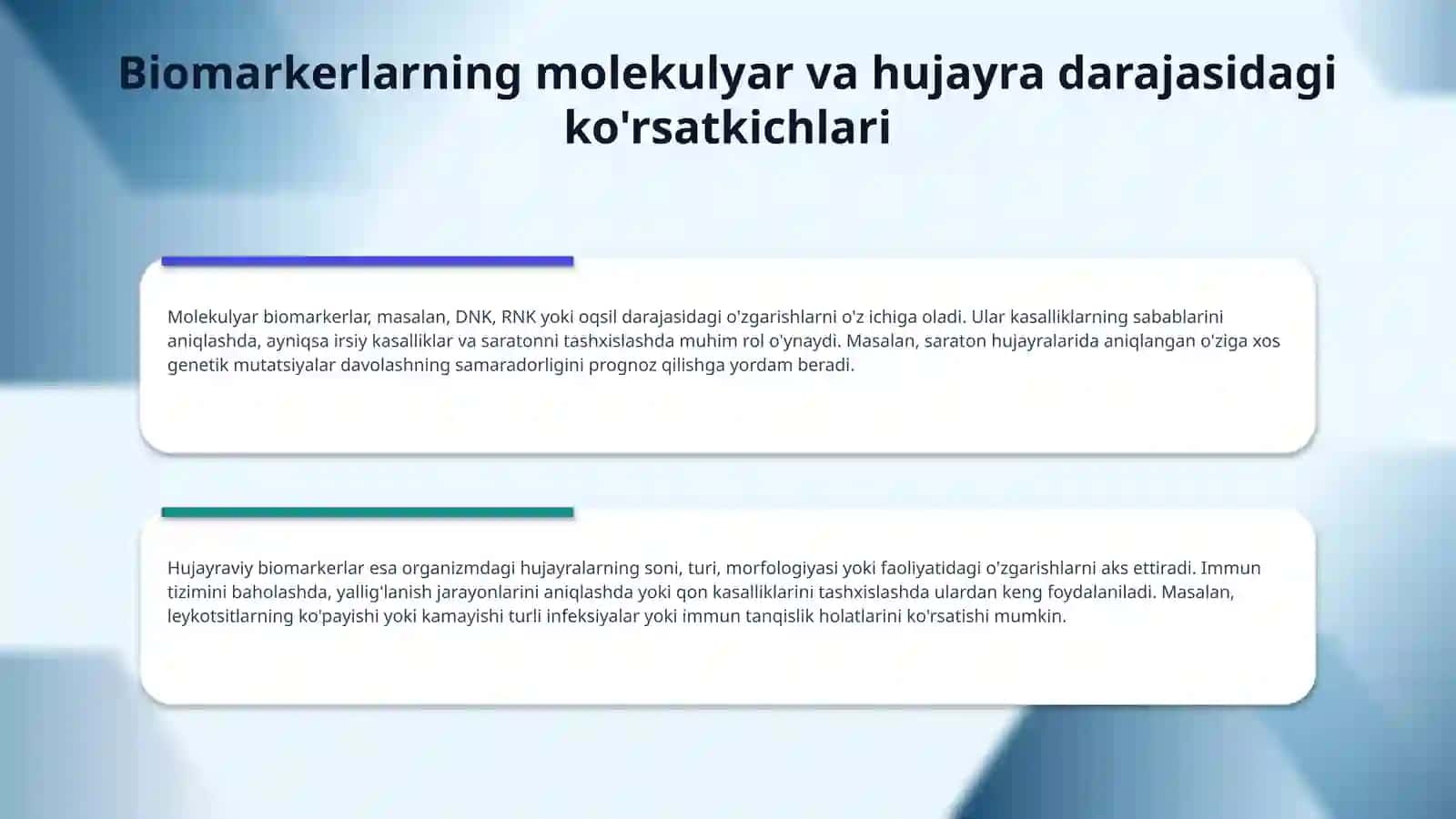 Biomarkerlar va ularning qo'llanilishi 4
