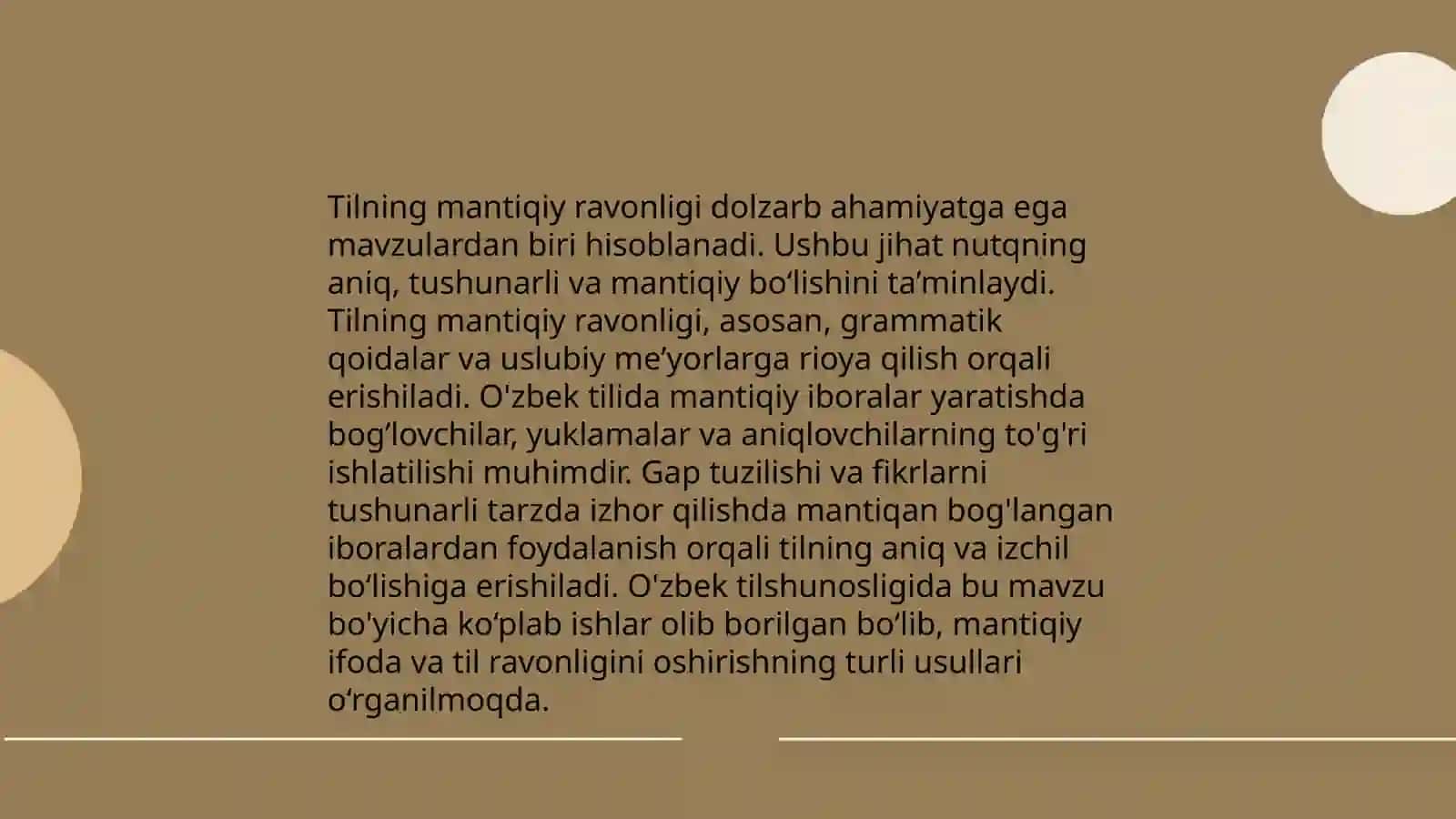 Uslubiy me'yorlar. Til gòzalligi va anniqligi 4
