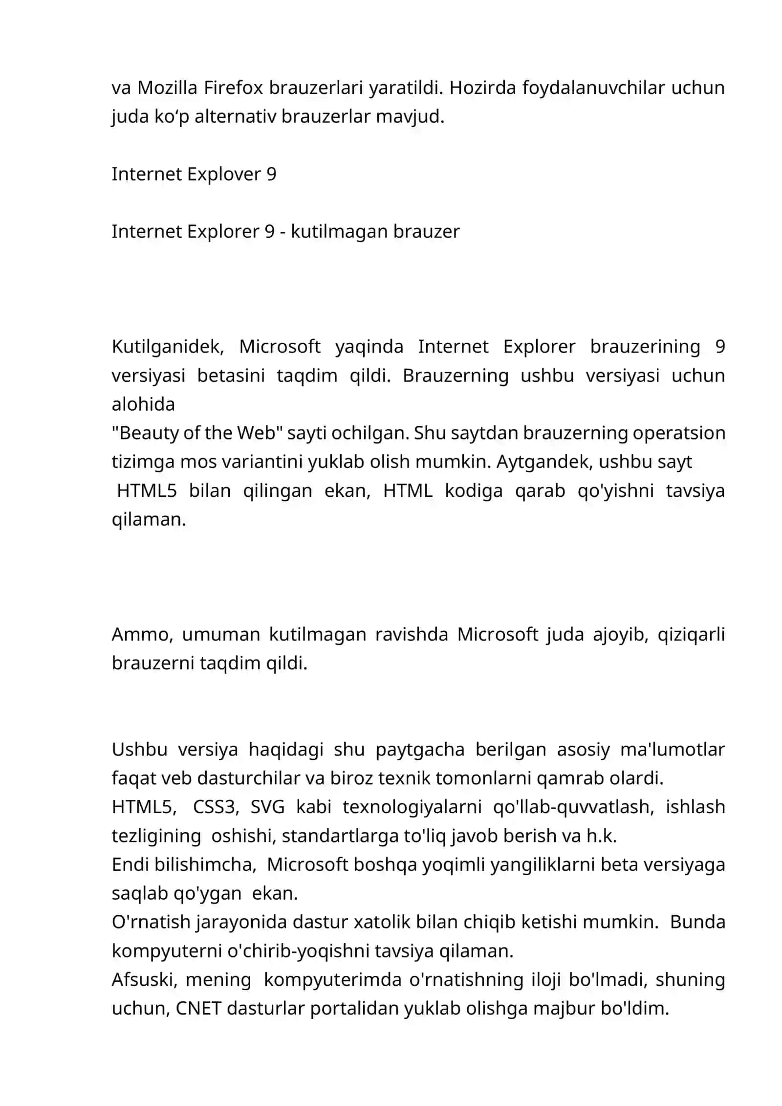 Web-brauzerlar. Mavzuni urganish metodi 4
