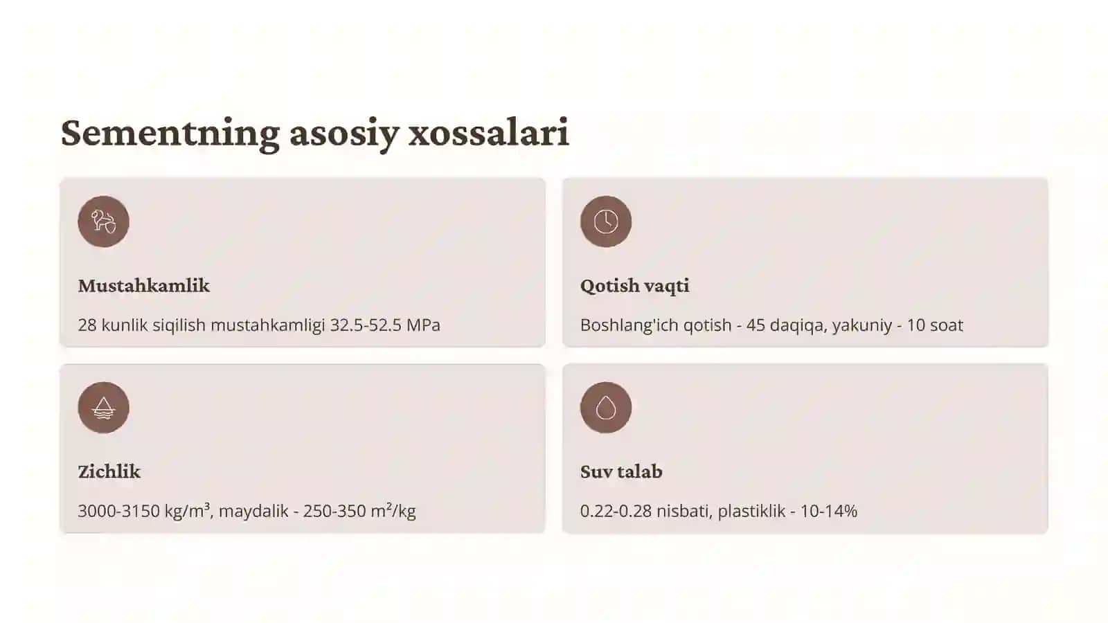 Sementning maxsusturlari 4