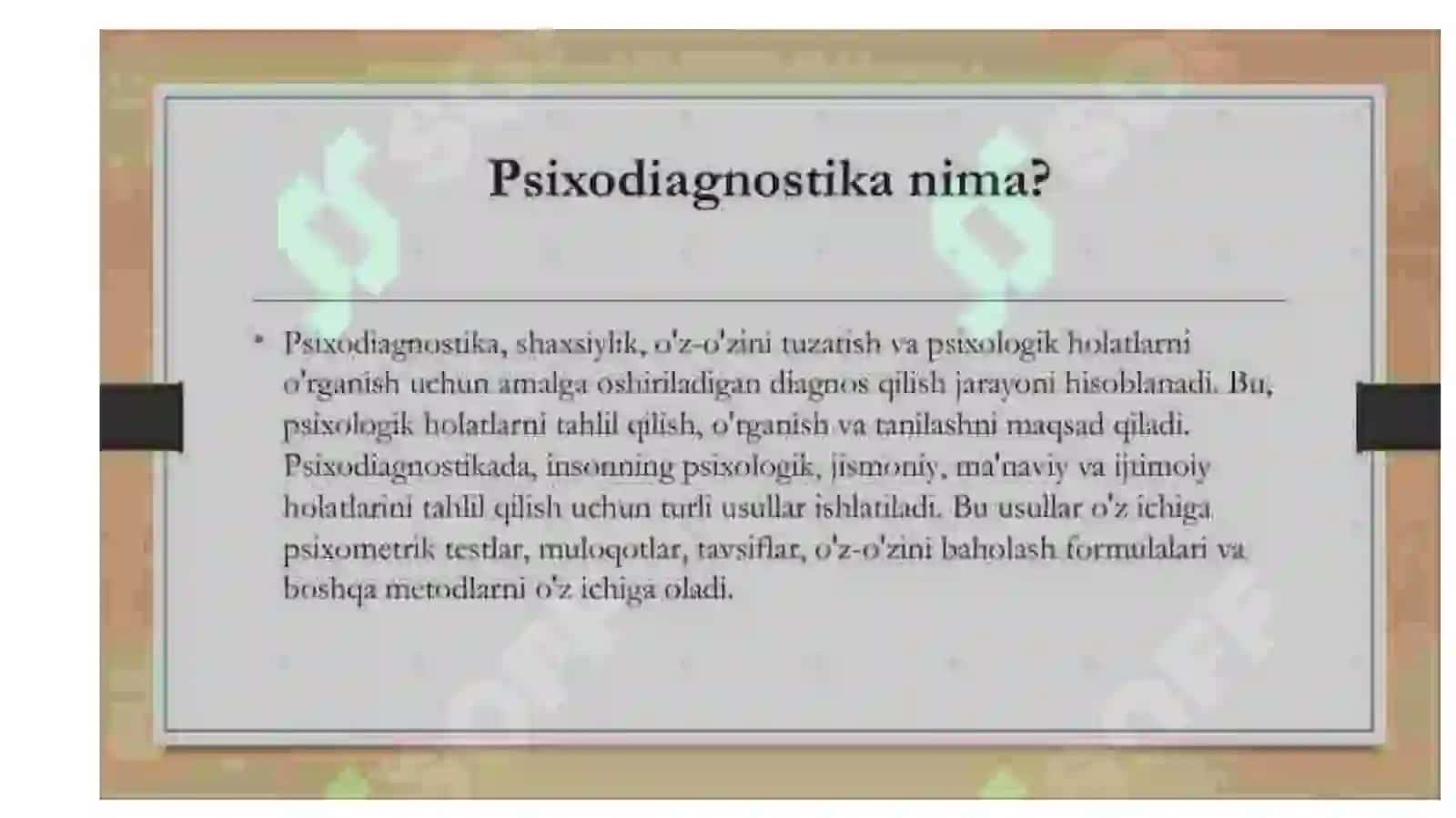 PSIXADIAGNOSTIKA VA EKSPERIMENTAL PSIXOLOGIYA 4