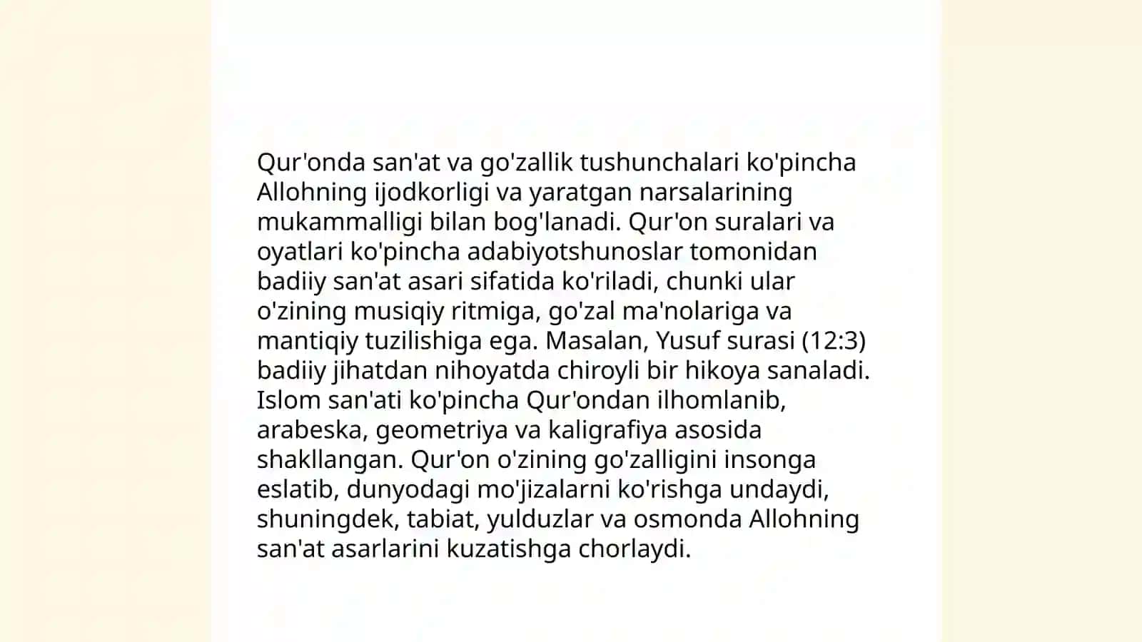 Islom dini va san'atning umumiy tarixi 4