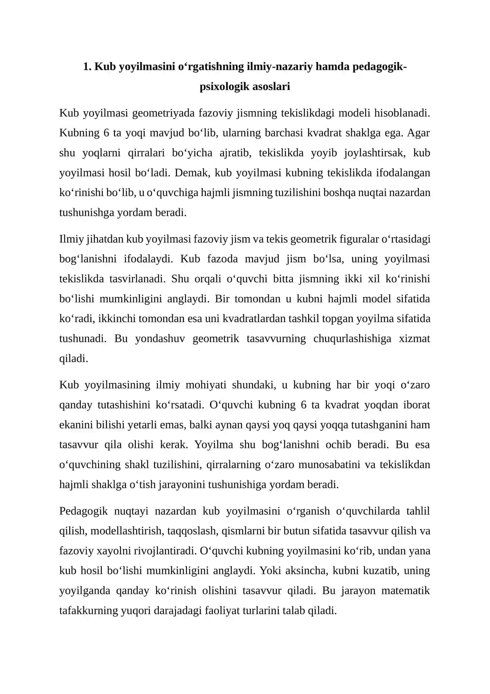Kub Yoyilmasini O‘rgatish Metodikasi 4