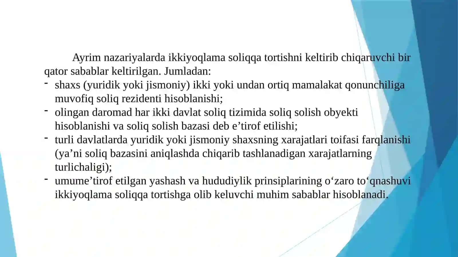 Xalqaro soliqqa tortish 4