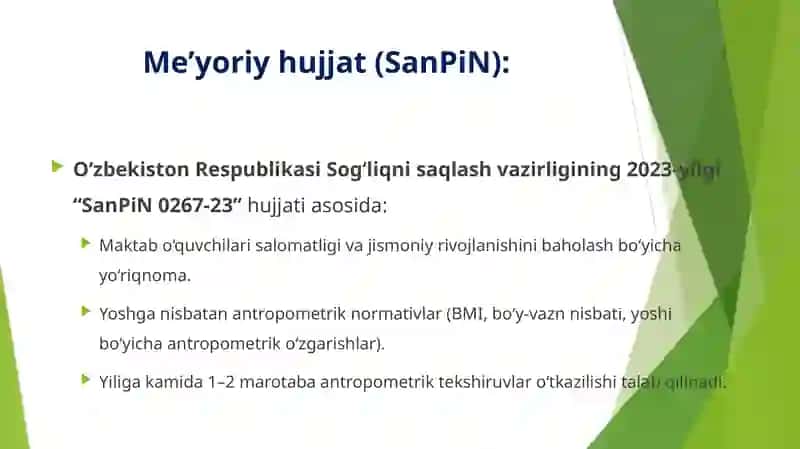 Antropometrik tekshirish usullari 4