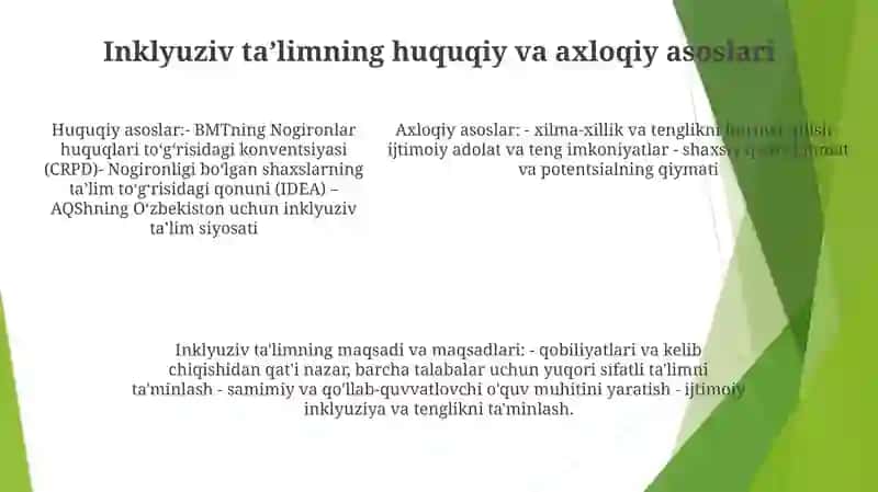 Inklyuziv TaʼLimning Maqsadi Va Vazifalari 4