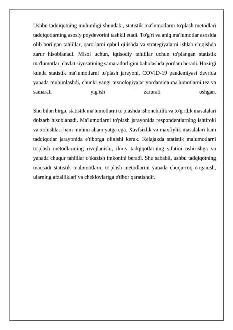 Statistik malumotlarni to'plash metodlari 4