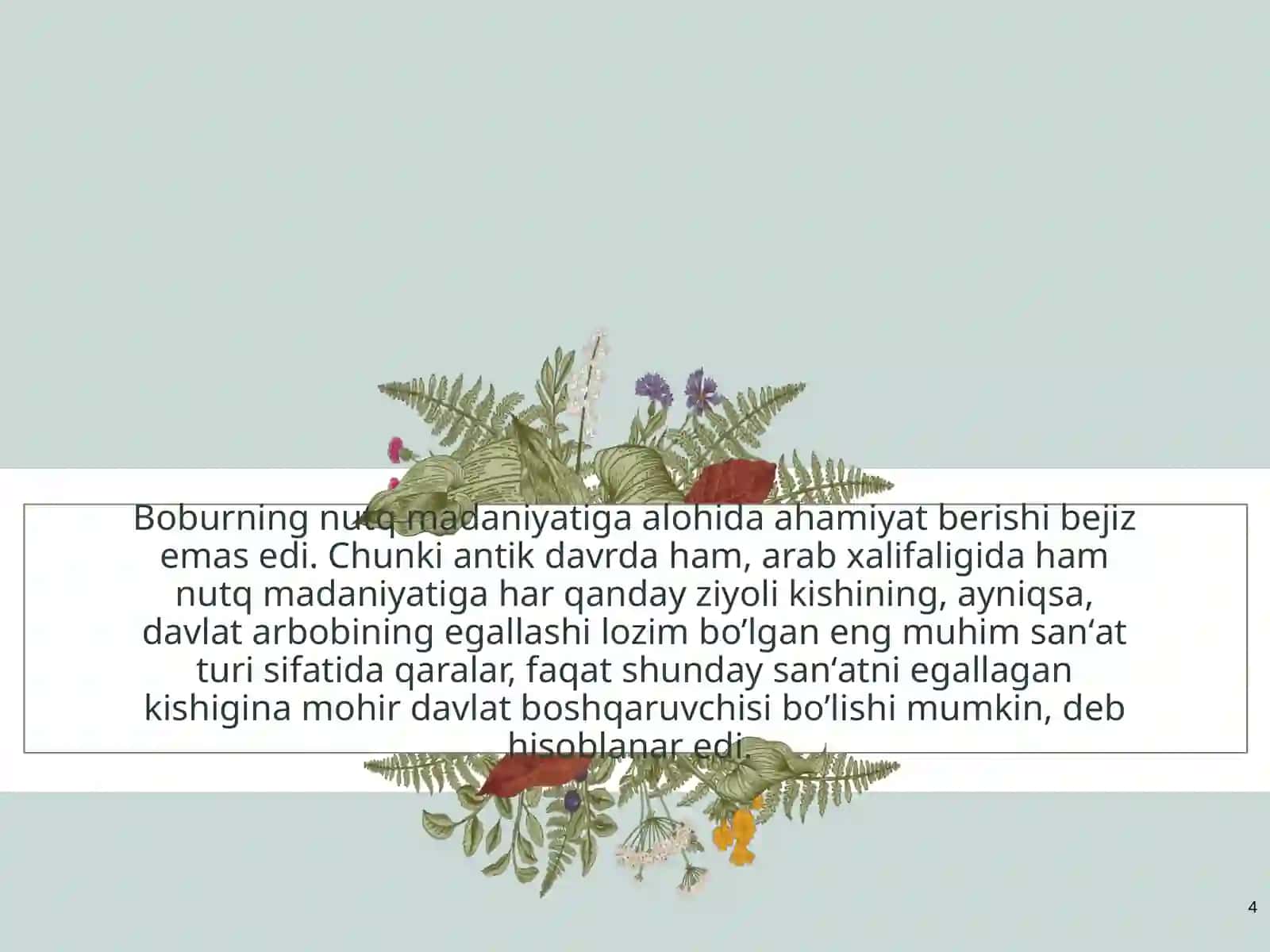 Z. M. Boburning lingvistik qarashlari 4