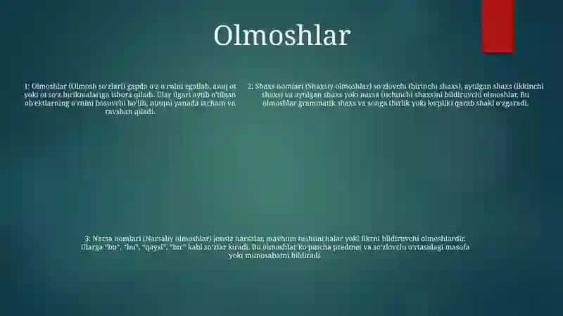 Shaxs Va Narsa Nomni Bildrgan SoʻZlar 4