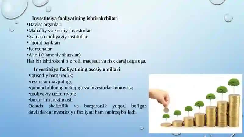 INVESTITSIYA FAOLIYATINI KREDITLASH 4