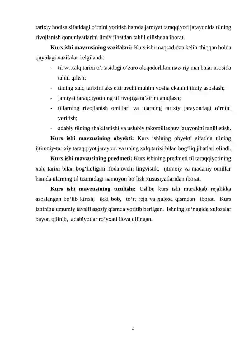 Til taraqqiyotining xalq tarixi bilan bog`liqligi 4
