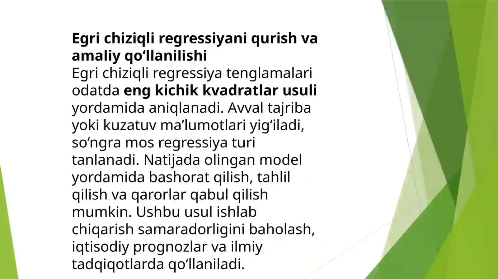Egri chiziqli regressiya 4