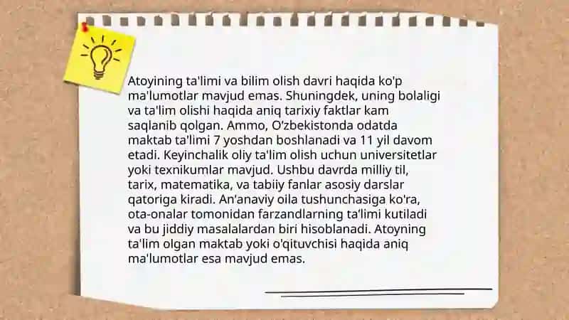 Atoyining hayoti va ijodi lirikasi haqida 4