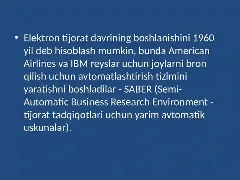 Электрон тижорат фанига кириш 4