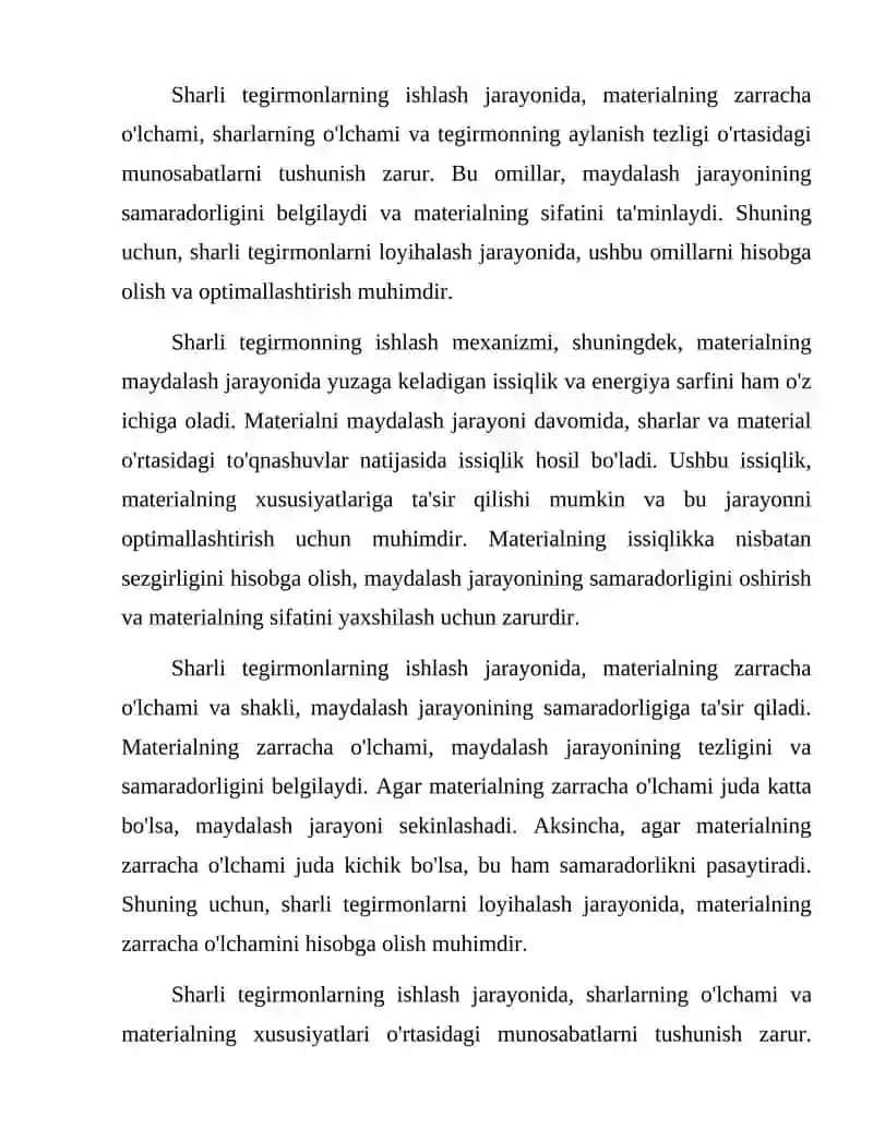 Sharli tegirmon uchun privod (yuritma)ni loyihalash 4