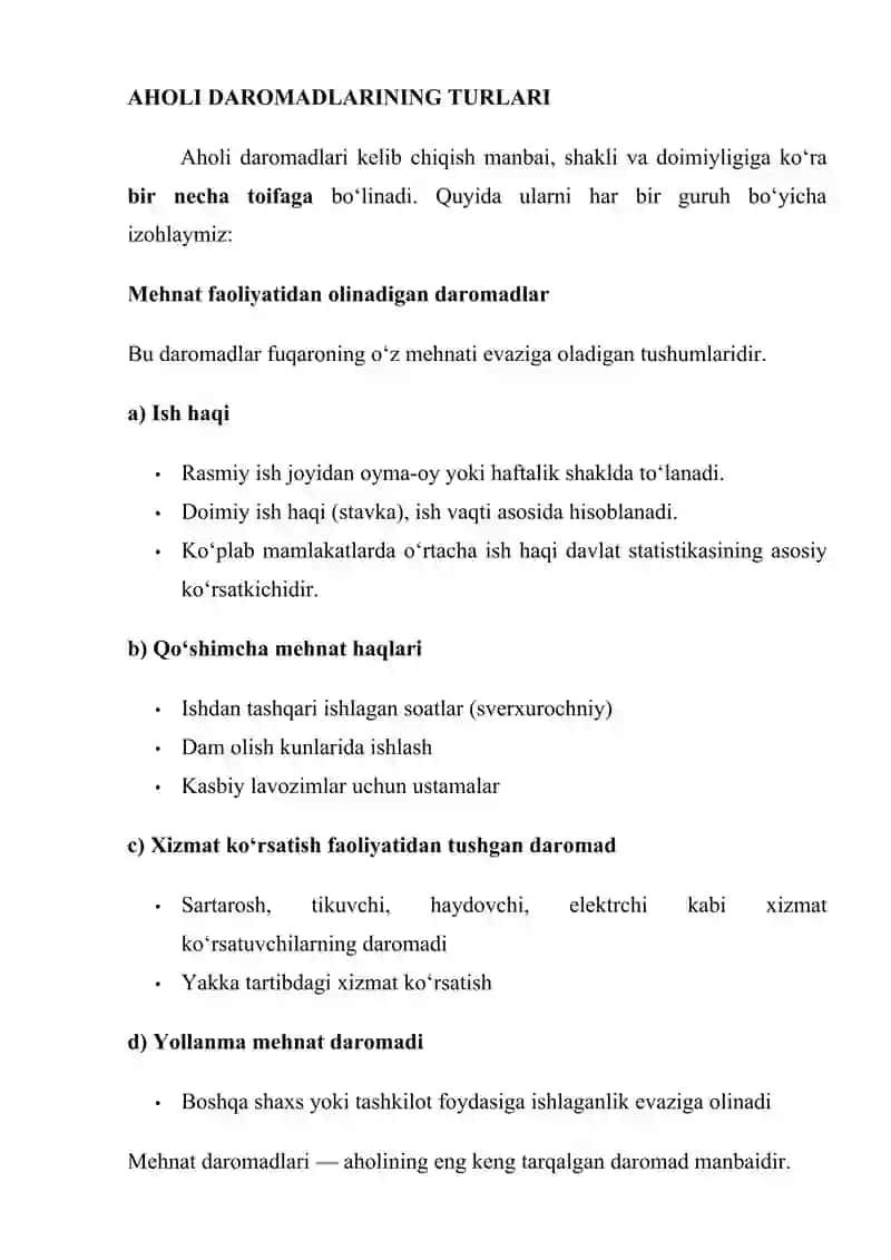 Aholi daromadlarinign tabaqalashuvi 4