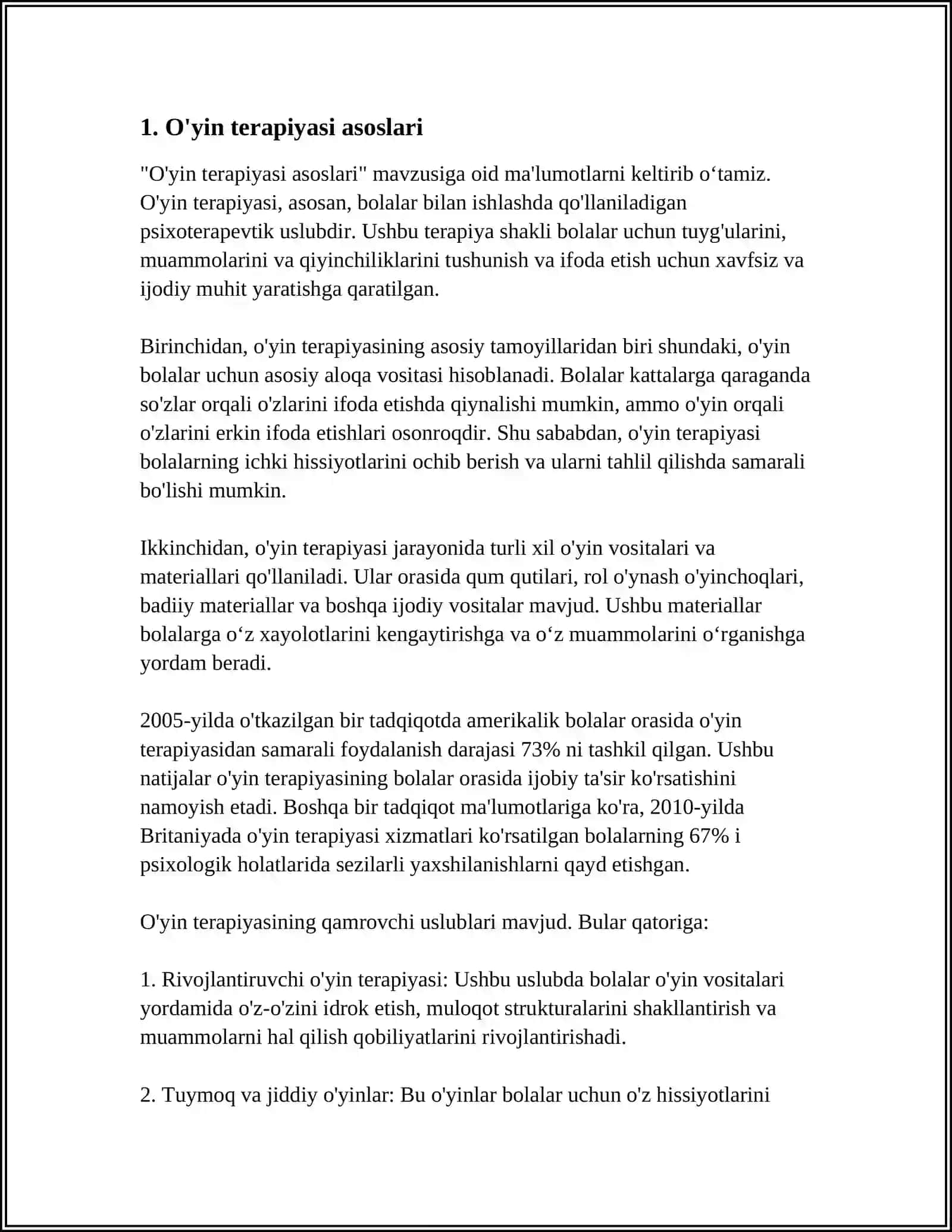 O'YIN TERAPIYASI 4