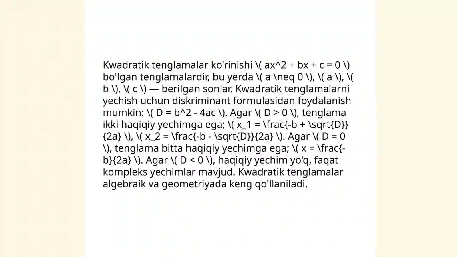 Chiziqli tenglamalar 4