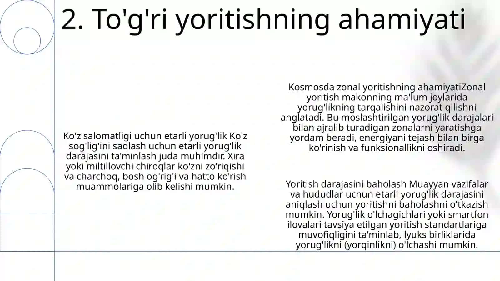 Xonalar Yoritilganligini Tekshirish 4