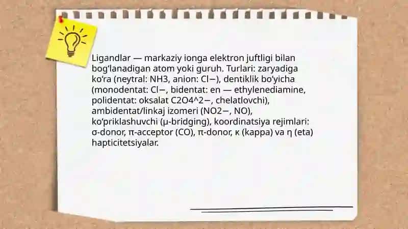 Kompleks birikmalar,biologik faol moddalar 4