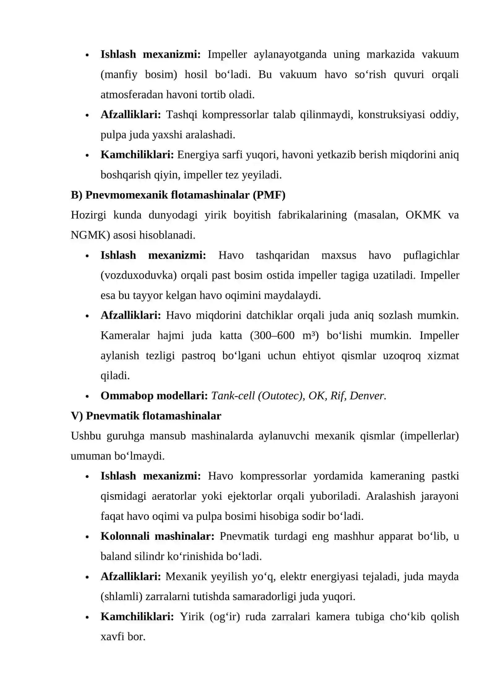 Flotamashinalar va ularning turlari 4