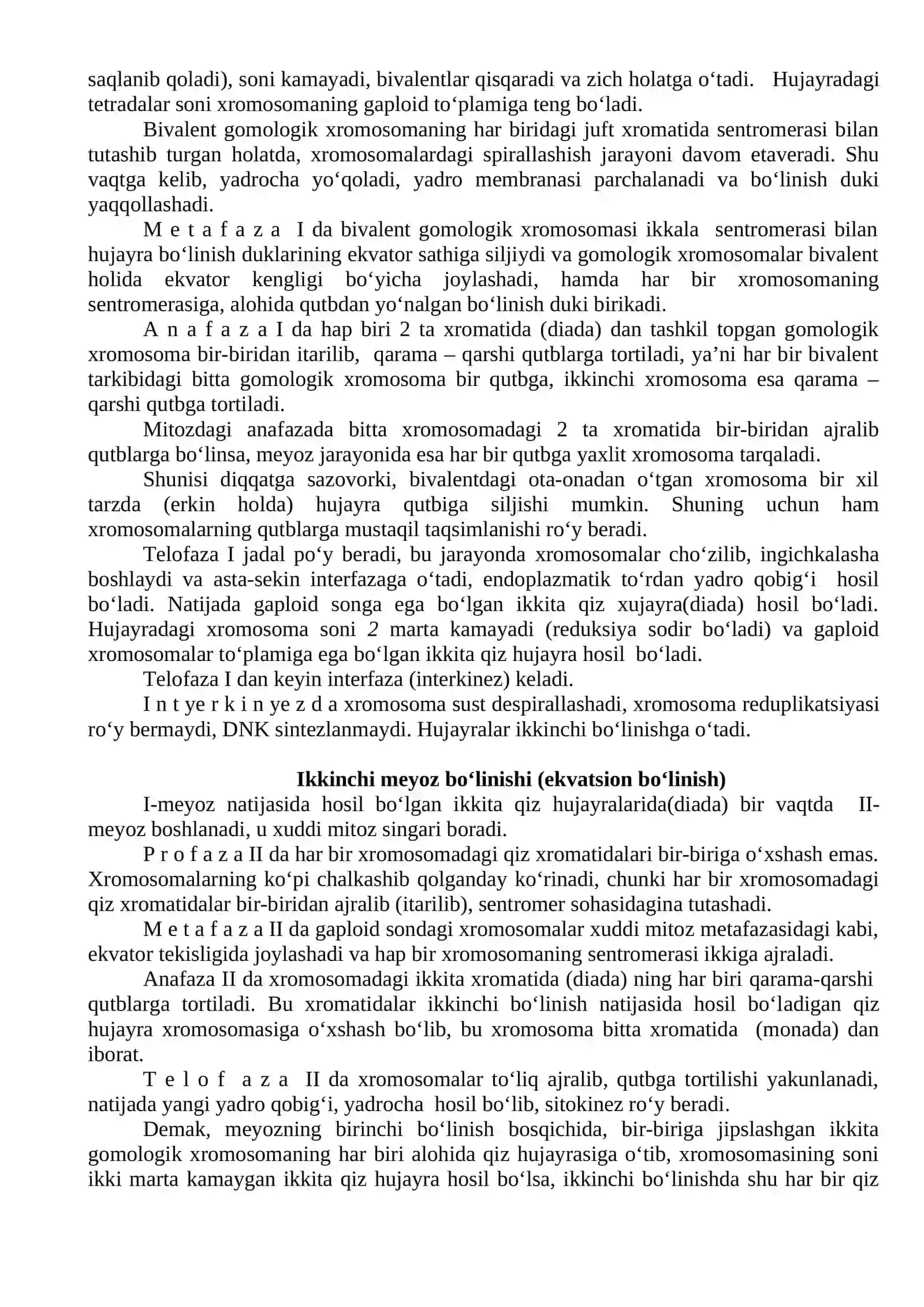 HUJAYRALARNING MEYOTIK HAYOTIY SIKLI 4