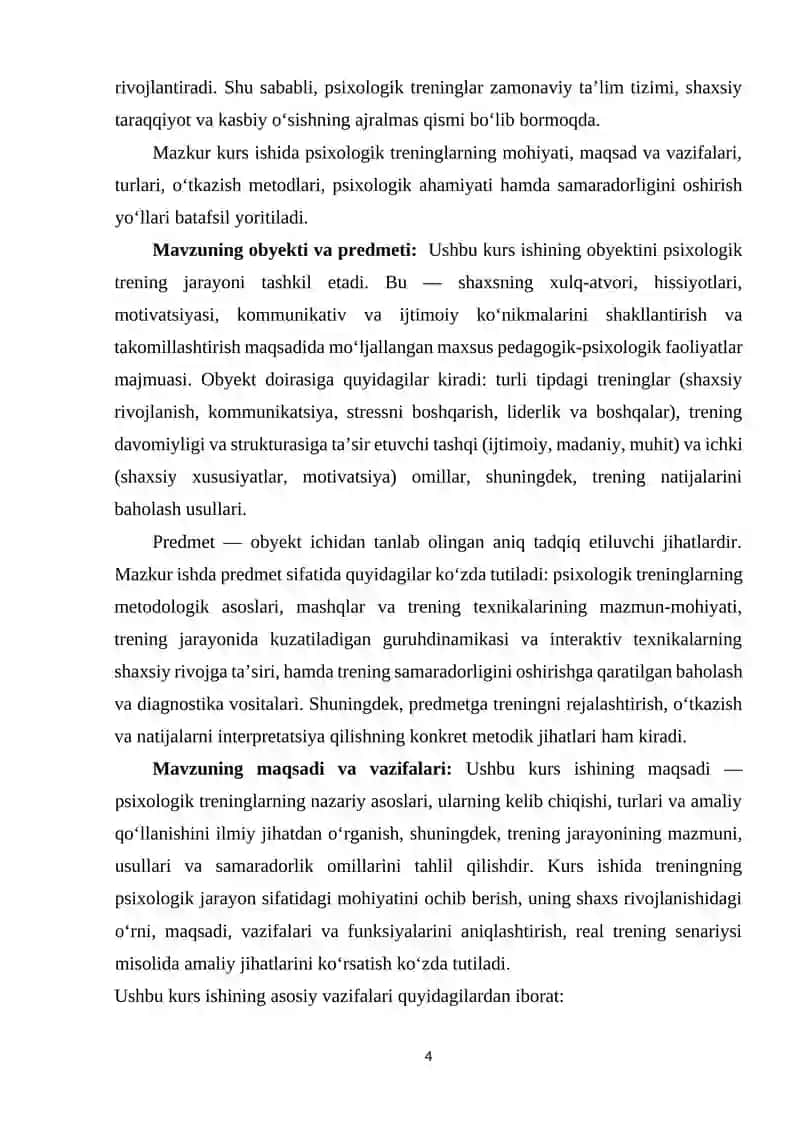 TRENING HAQIDA UMUMIY TUSHUNCHA 4