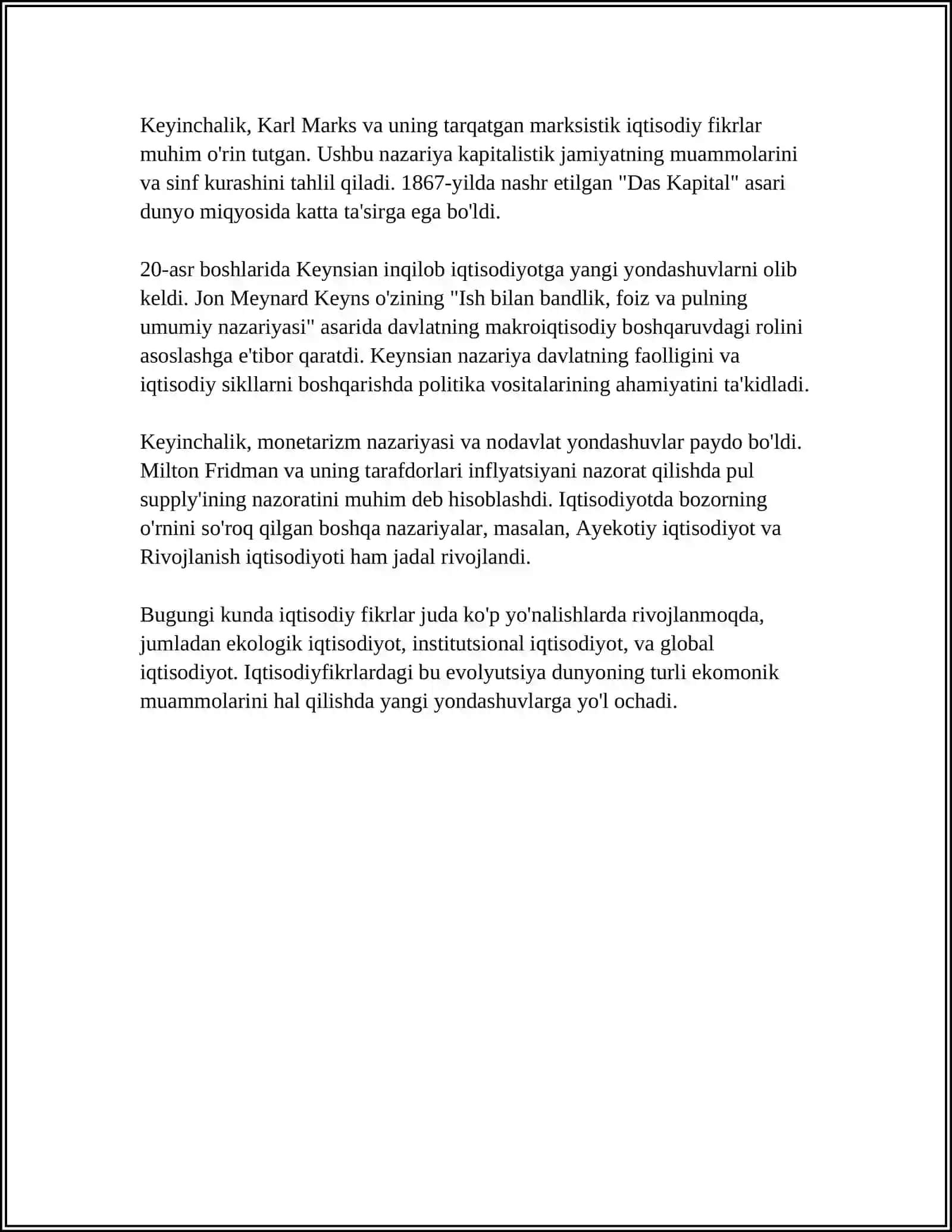 IQTISODIY TA’LIMOTLAR TARIXI 4