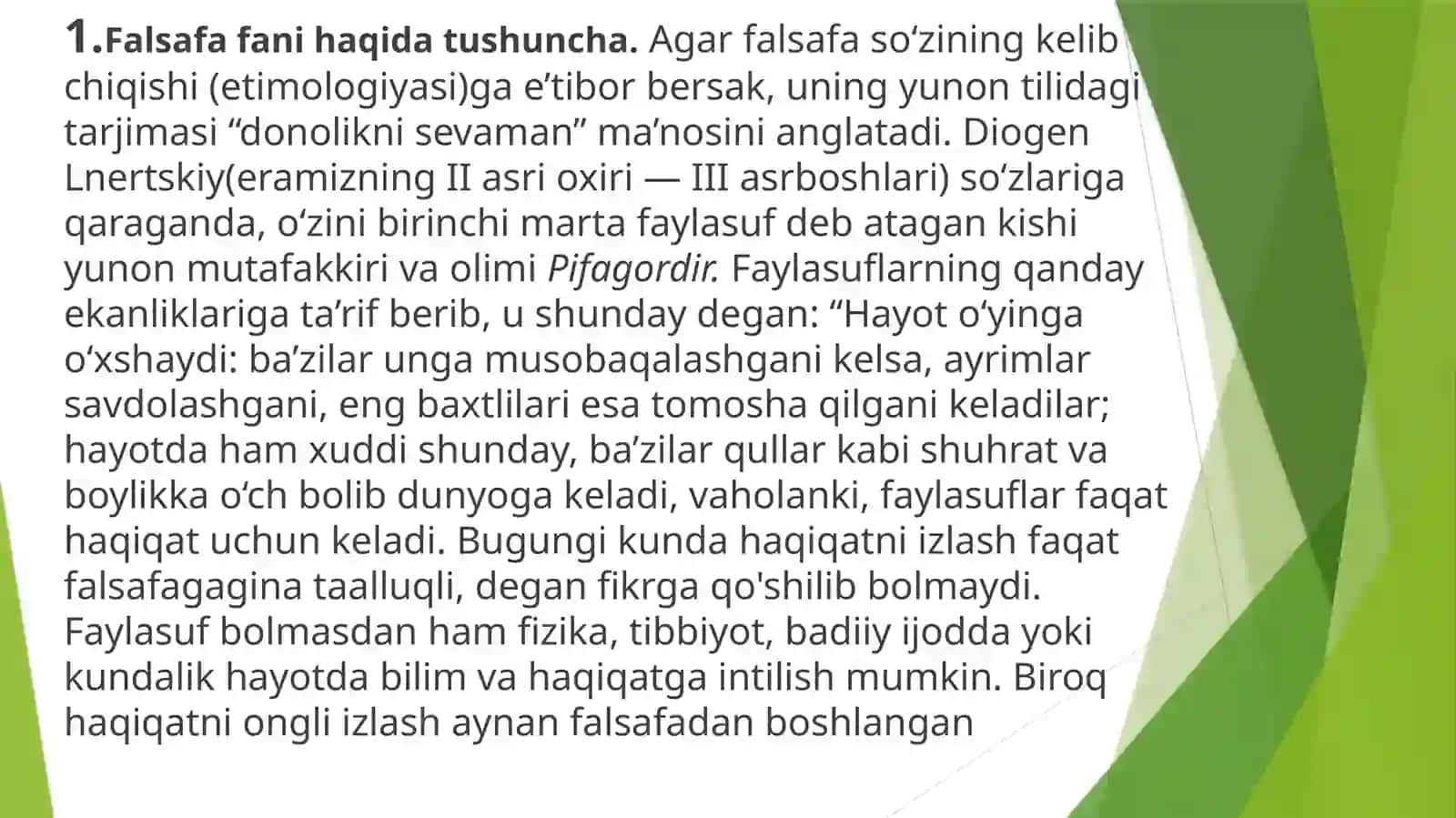 FALSAFA FANIGA KIRISH 4