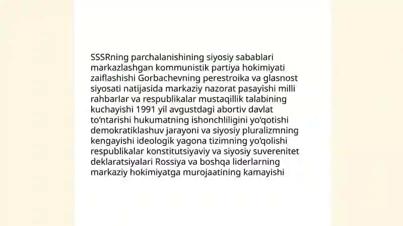 SSSRning parchalanishi 4
