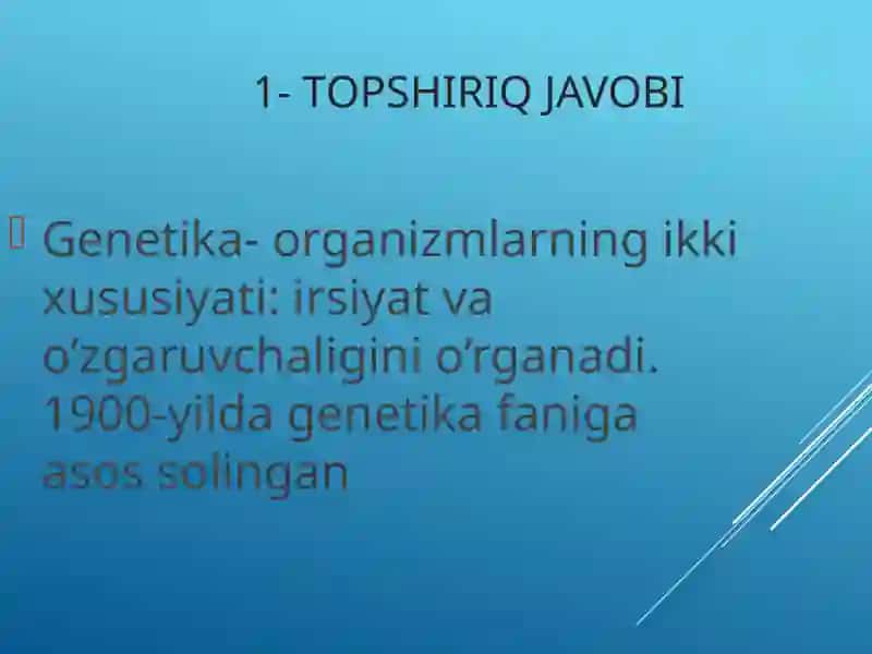 Mendel tadqiqotlari 4
