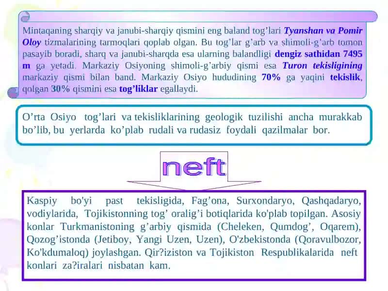 MarkaziyOsiyoning tabiiy sharoiti va resurslari 4