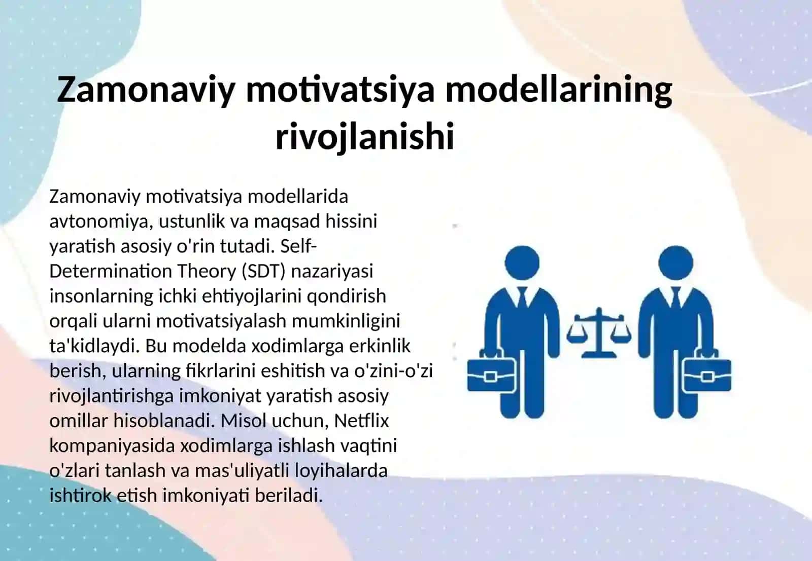 MUTAXASSISLARNING MEHNAT MOTIVATSIYASINI OSHIRISH MODELLARI 4