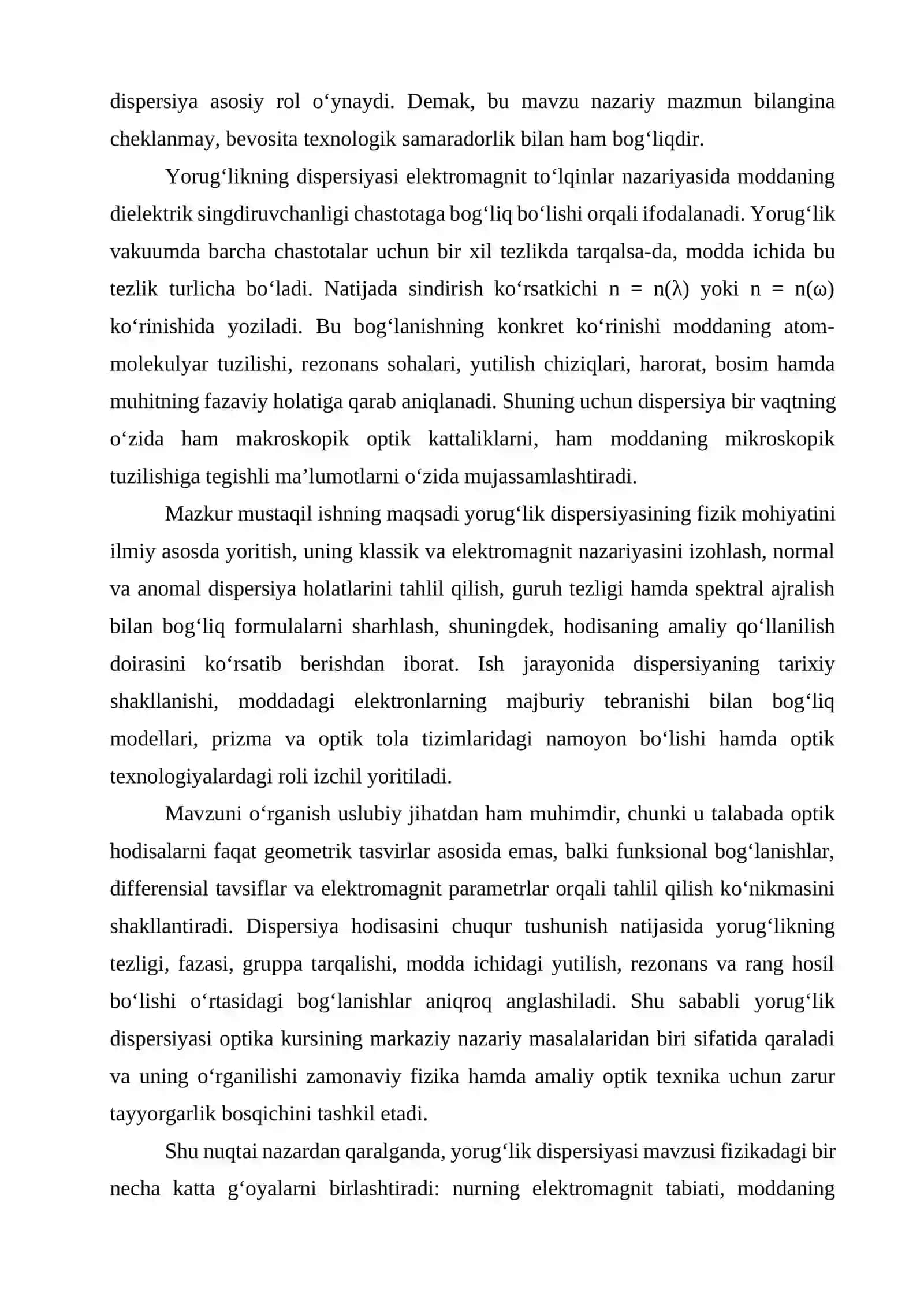 Yorug‘likning dispersiyasi 4