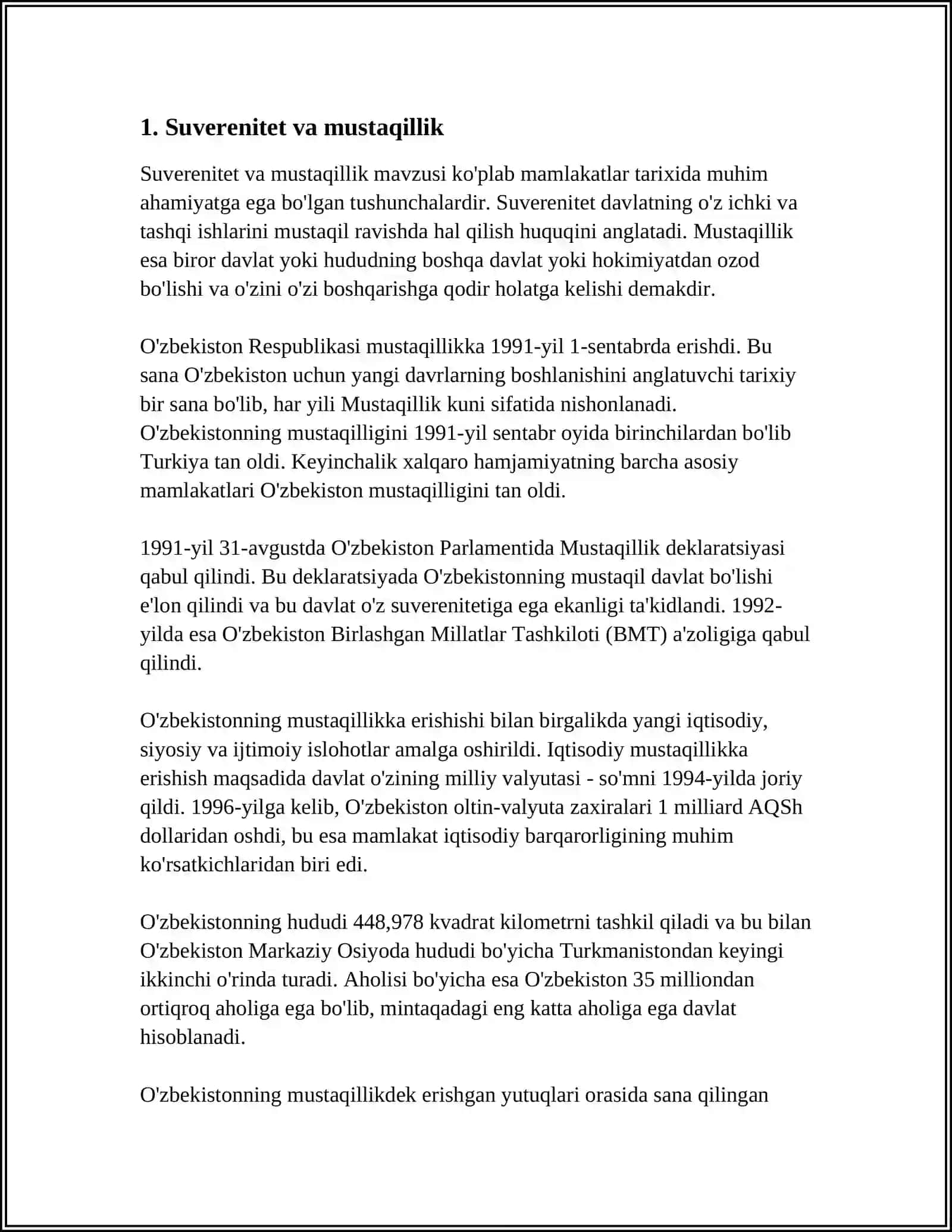 OʻZBEKISTON TASHQI SIYOSATINING PRINSPLARI 4