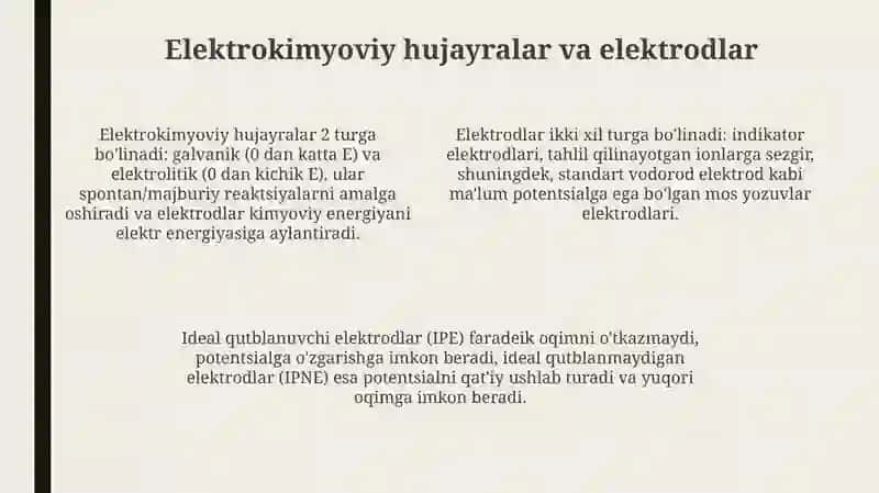 Elektrokimyoviy usullar nazariyasi 4