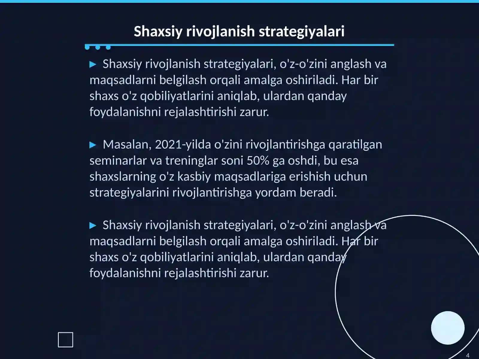 Shaxsni kasbiy kamoloti 4