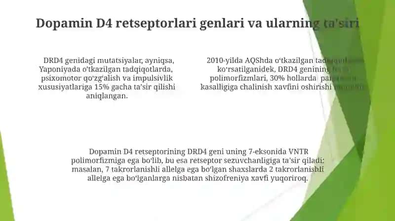 Dopaminergik Vositalarning Farmakogenetikasi 4