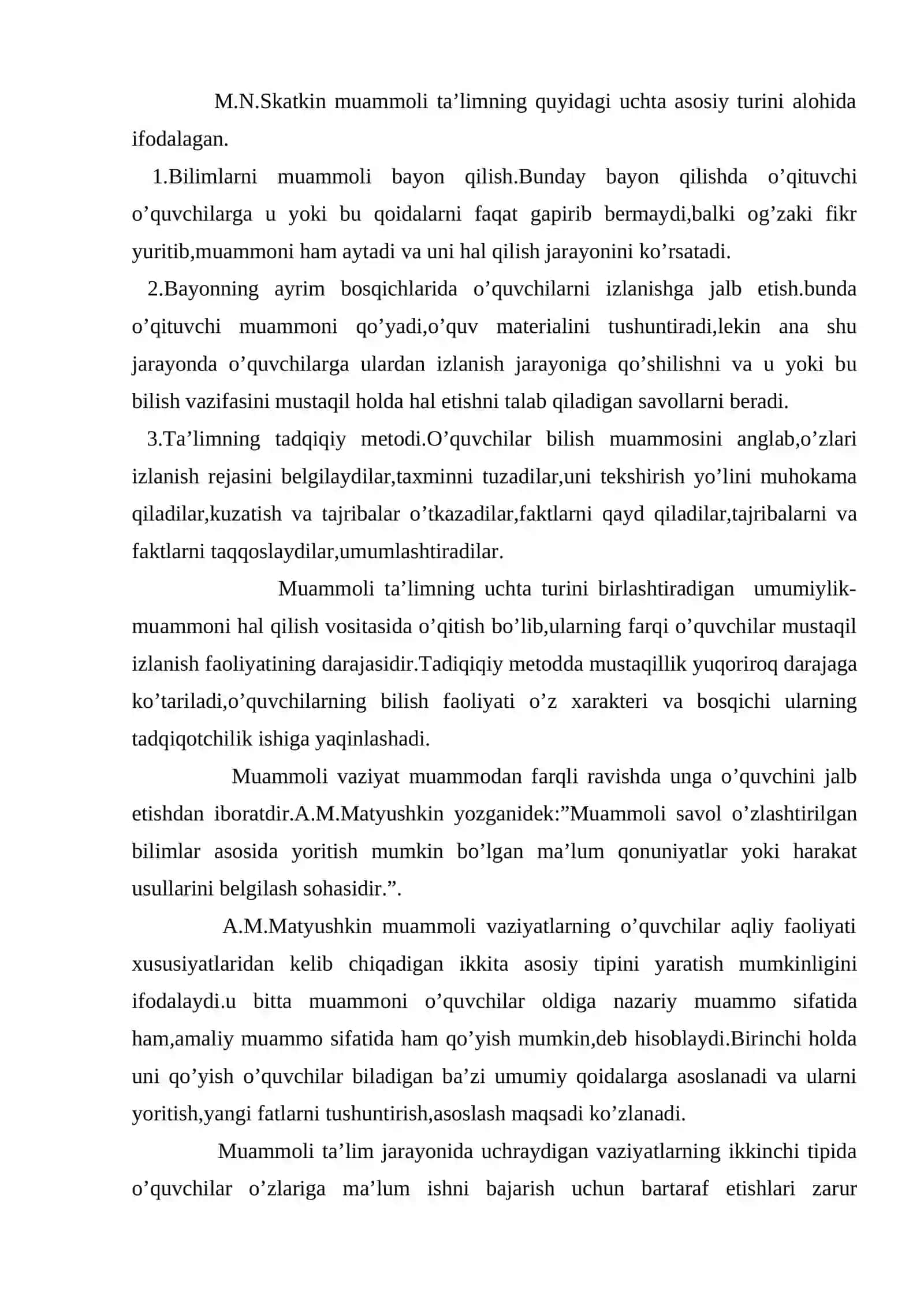 Adabiyot o’qitishda muammoli ta’limning ahamiyati. 4